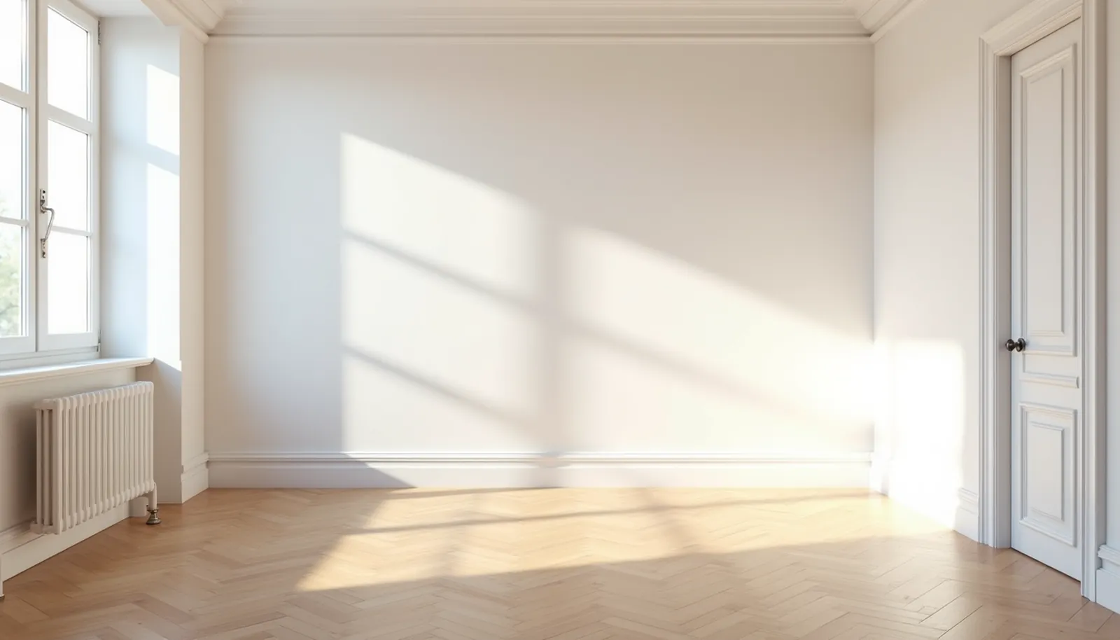 Séjour d'un appartement vide après remise en état